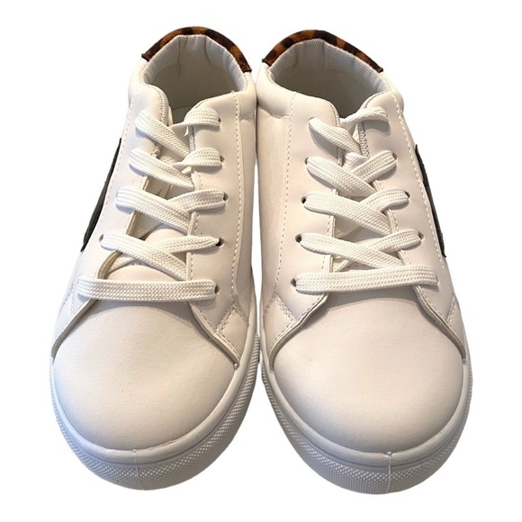 C&C California Lifestyle Faux Leather White Sneakers - Picture 4 of 9